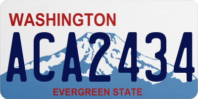 WA license plate ACA2434