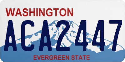 WA license plate ACA2447