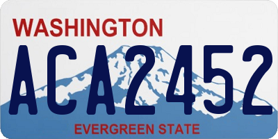 WA license plate ACA2452