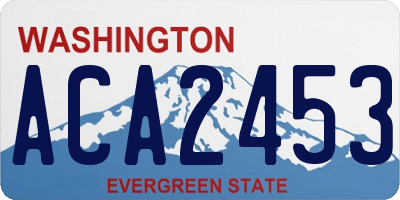 WA license plate ACA2453
