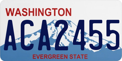 WA license plate ACA2455
