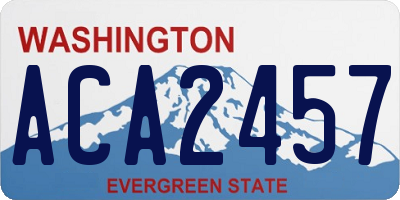 WA license plate ACA2457