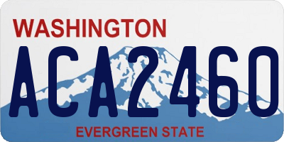 WA license plate ACA2460