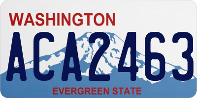 WA license plate ACA2463