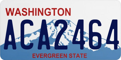 WA license plate ACA2464