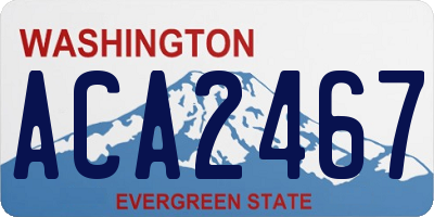 WA license plate ACA2467