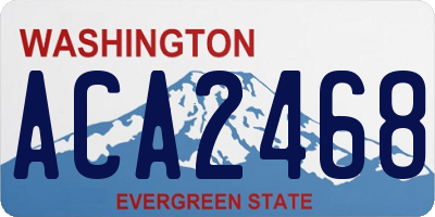 WA license plate ACA2468