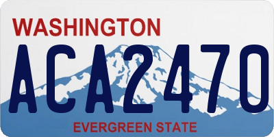 WA license plate ACA2470