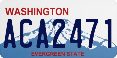 WA license plate ACA2471