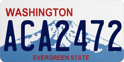 WA license plate ACA2472