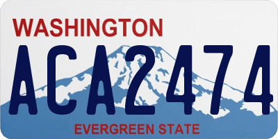 WA license plate ACA2474