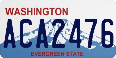 WA license plate ACA2476