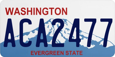 WA license plate ACA2477