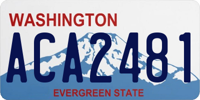 WA license plate ACA2481