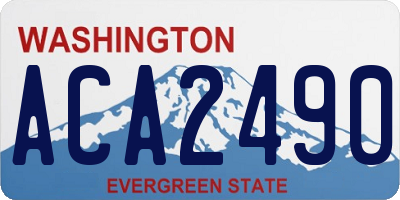 WA license plate ACA2490