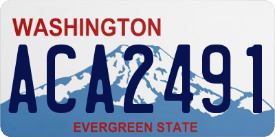 WA license plate ACA2491