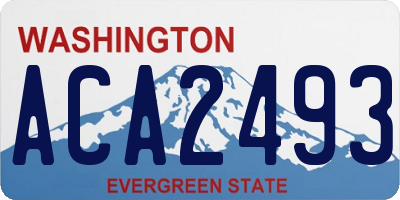 WA license plate ACA2493