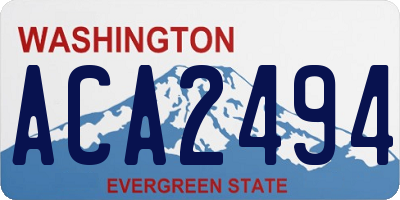 WA license plate ACA2494