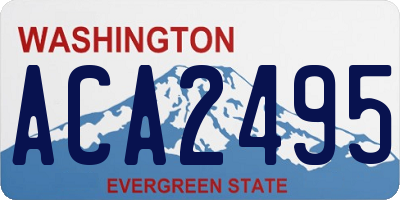 WA license plate ACA2495