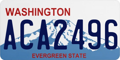 WA license plate ACA2496