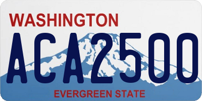 WA license plate ACA2500