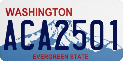 WA license plate ACA2501