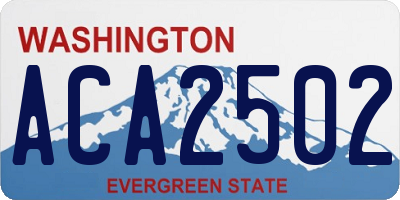 WA license plate ACA2502
