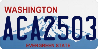 WA license plate ACA2503