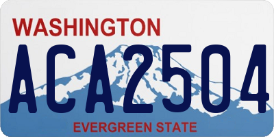 WA license plate ACA2504