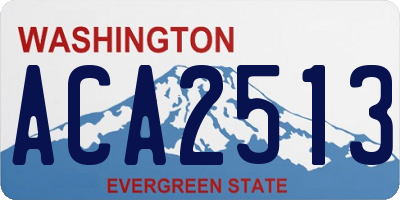 WA license plate ACA2513