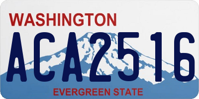 WA license plate ACA2516