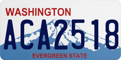 WA license plate ACA2518