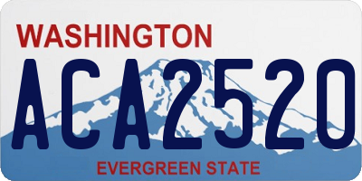 WA license plate ACA2520
