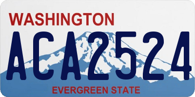 WA license plate ACA2524