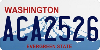 WA license plate ACA2526