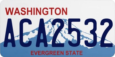 WA license plate ACA2532