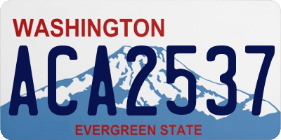 WA license plate ACA2537