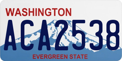 WA license plate ACA2538