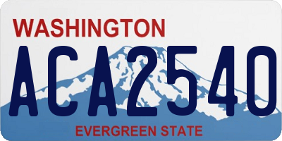 WA license plate ACA2540