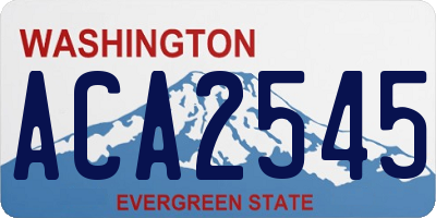 WA license plate ACA2545