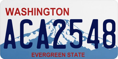 WA license plate ACA2548