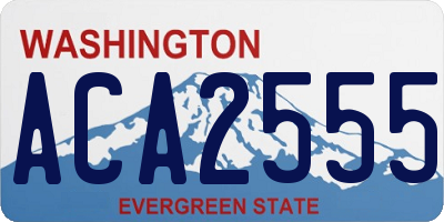 WA license plate ACA2555