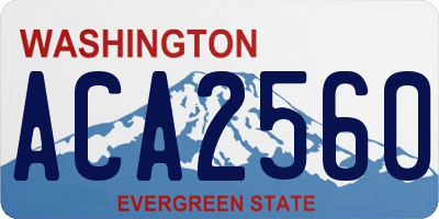 WA license plate ACA2560