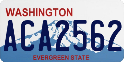 WA license plate ACA2562