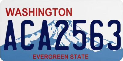 WA license plate ACA2563