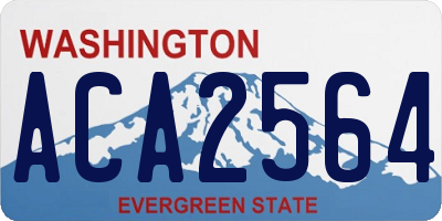WA license plate ACA2564
