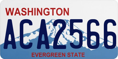 WA license plate ACA2566