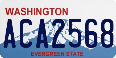 WA license plate ACA2568