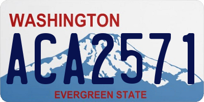 WA license plate ACA2571