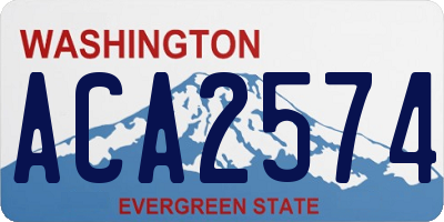 WA license plate ACA2574